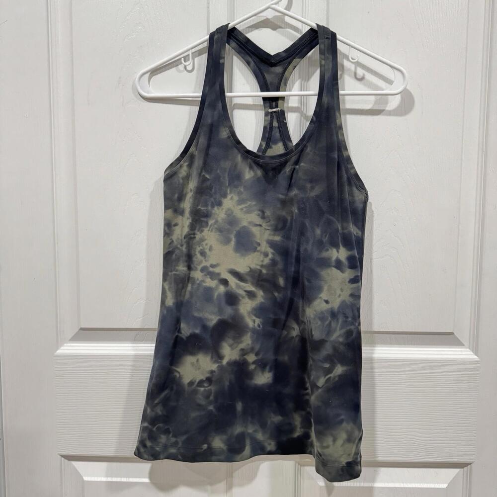 Women’s Lululemon Tie Dye Tank Top Size 4?Multicolor Black Workout Athletic Yoga - Picture 2 of 7
